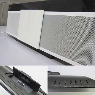 ss1775　中古　ケンウッド　コンパクトコンポーネントシステム　NX-PB50-WJVC KENWOOD　ミニコンポ　ホワイト　ラジオ　CD　iPod　USB薄型　白　スタイリッシュ　コンパクト　スリム　プレーヤー　　の画像