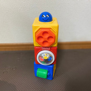 フィッシャープライス　ぴょっこりブロック　木のおもちゃセットの画像