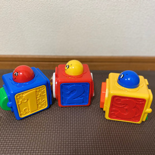 フィッシャープライス　ぴょっこりブロック　木のおもちゃセットの画像