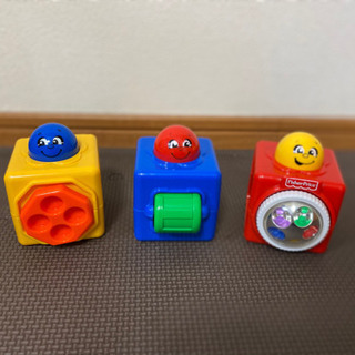 フィッシャープライス　ぴょっこりブロック　木のおもちゃセット