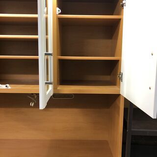 【リサイクルショップどりーむ天保山店】1391　レンジボード　食器棚　中古品の画像