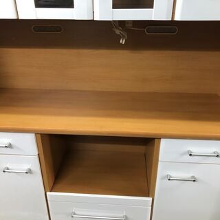 【リサイクルショップどりーむ天保山店】1391　レンジボード　食器棚　中古品の画像