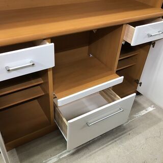 【リサイクルショップどりーむ天保山店】1391　レンジボード　食器棚　中古品の画像