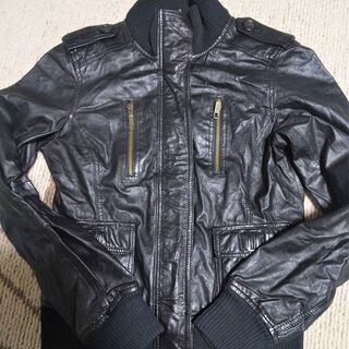 “値下げ”ZARA TRF 【レディース】レザージャケット〈黒〉