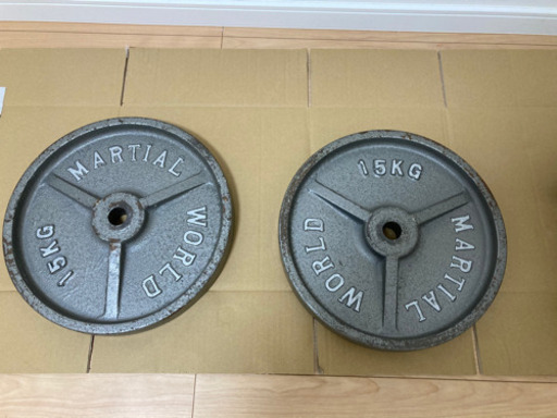 筋トレ ダンベル バーベル ウエイト プレート 15kg 重り