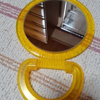 手鏡 黄色 円形 丸い