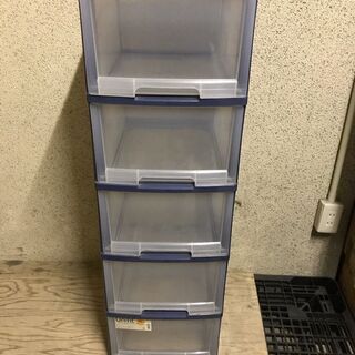 プラスチック製 5段 収納ケース 小物収納 幅33cm×奥行41...