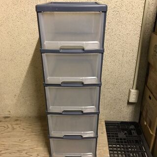 プラスチック製 5段 収納ケース 小物収納 幅35cm×奥行41...
