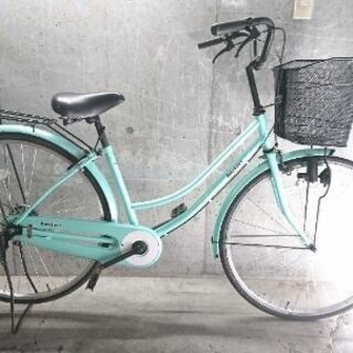 自転車中古 Bellfast カゴリアキャリア付き 鍵新品 タイヤ27インチ の画像