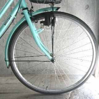 自転車中古 Bellfast カゴリアキャリア付き 鍵新品 タイヤ27インチ の画像