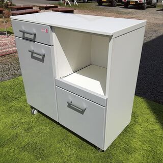 【お取置中】カウンターワゴン 炊飯器棚 キャスター付き DS-3...