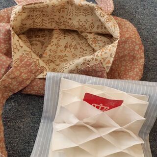 ハンドメイド　手提げ　カード入れの画像