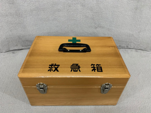 救急箱 雑貨 掃除済 薬箱 木 ボックス BOX