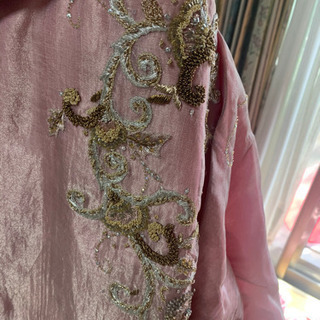 カラードレス　くすみピンク　ウェディング　セレモニーの画像