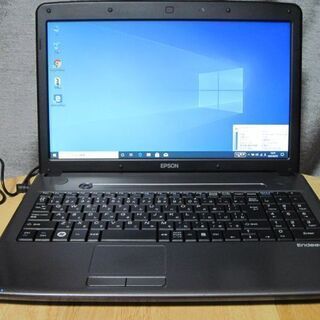 EPSON　Endeavor NJ3700E　15.6インチ　Win10Pro/64i3/3120M 2.5GHz メモリ8G/SSD新品120GDVD-RWの画像