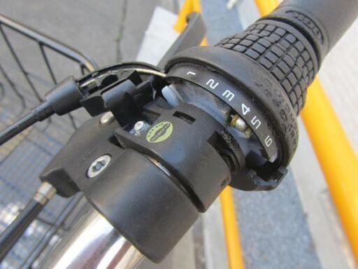 27インチ自転車 切替 カゴ付きシティサイクル ライトOK 濃緑色系 札幌市北区屯田