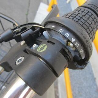 27インチ自転車 切替 カゴ付きシティサイクル ライトOK 濃緑色系 札幌市北区屯田の画像