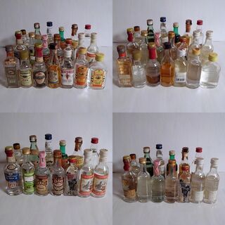 蒸留酒（ジン、ウォッカ、ラム等）の古酒ミニボトルまとめて26本セット 未開栓 AX1の画像
