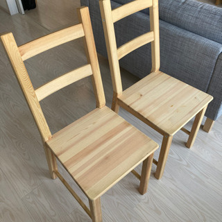 IKEA 椅子2個　2年利用　クッション付