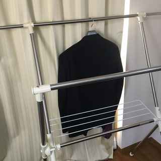 ステンレスハンガーラック【可伸展】【折りたたみ可】【お渡し期間指定】の画像