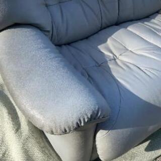 2人用ソファ　合皮の画像