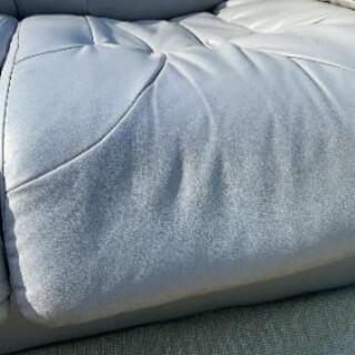 2人用ソファ　合皮の画像