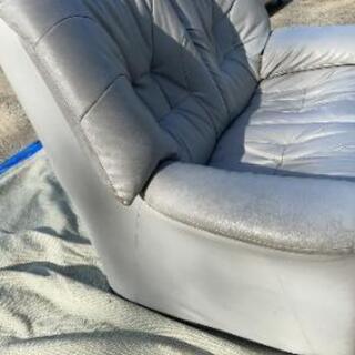 2人用ソファ　合皮の画像