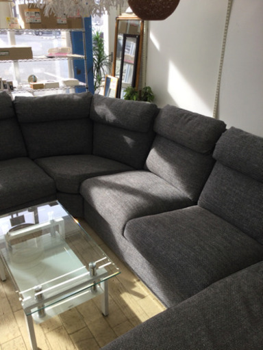 【定価208,990円】YouTuber愛用!! IKEA LIDHULT 4P5Pカウチソファー ファブリックタイプ 収納スペース付