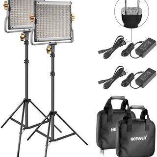 Neewer LEDビデオライトとスタンドライティングキット ライトスタンド YouTubeスタジオ撮影とビデオ撮影用の画像