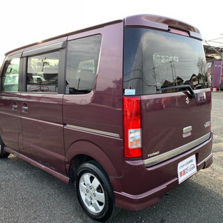 乗り出し23.8万！スズキ エブリィワゴン！車検令和4年2月まで！令和3年度の自動車税込み！ターボ！Tチェーン！ターボ！片側パワスラ！下取り、配送可能！の画像