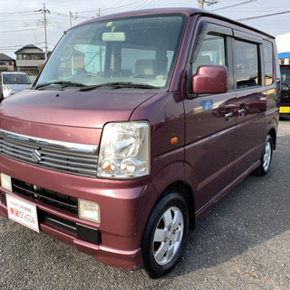 乗り出し23.8万！スズキ エブリィワゴン！車検令和4年2月まで！令和3年度の自動車税込み！ターボ！Tチェーン！ターボ！片側パワスラ！下取り、配送可能！の画像