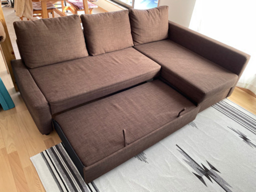 IKEA ソファベッド 3P L型 収納あり