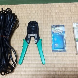 電話機コード20m　かしめ工具など