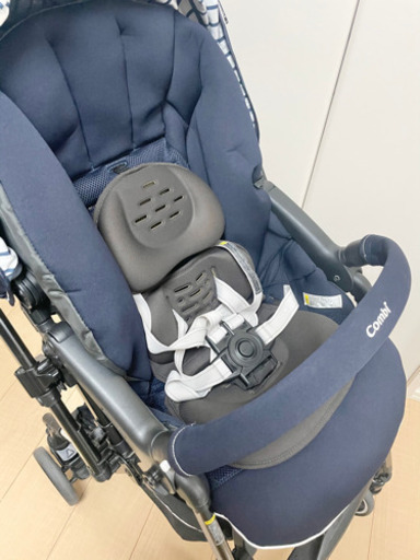 美品 コンビ メチャカル ハンディ コンパンクト エッグクッション ネイビー