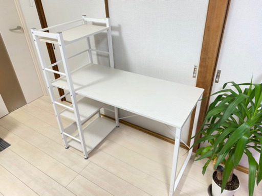 取引終了　ニトリのシステムデスク　ザッキー 110 白
