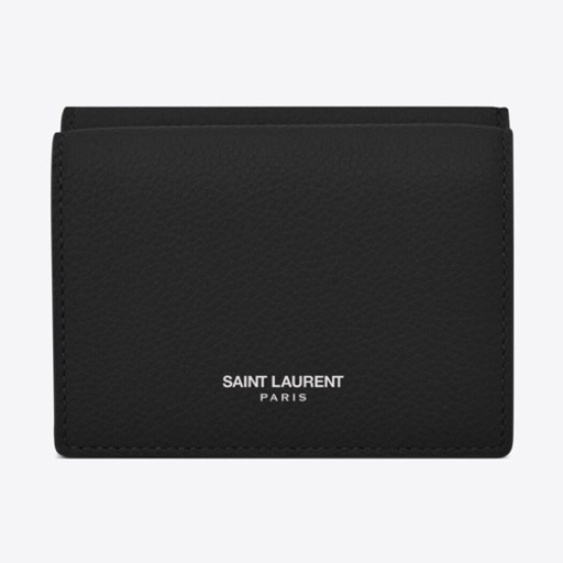 完売品 SAINT LAURENT サンローラン タイニーウォレット グレインレザー 財布 牛革 本革 黒 希少 正規品 ハイブランド バレンシアガ グッチ