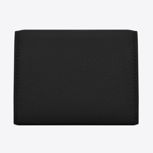 完売品 SAINT LAURENT サンローラン タイニーウォレット グレインレザー 財布 牛革 本革 黒 希少 正規品 ハイブランド