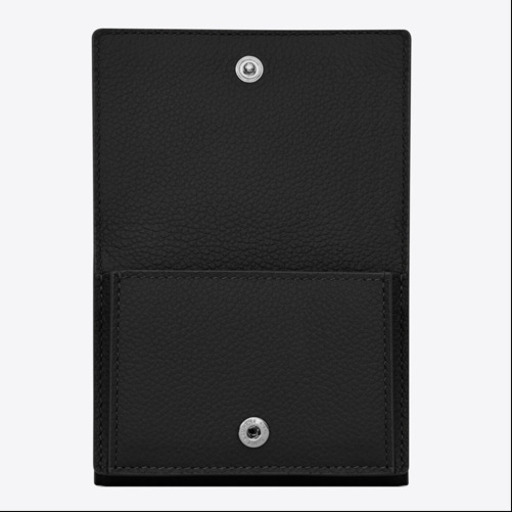 完売品 SAINT LAURENT サンローラン タイニーウォレット グレインレザー 財布 牛革 本革 黒 希少 正規品 ハイブランド