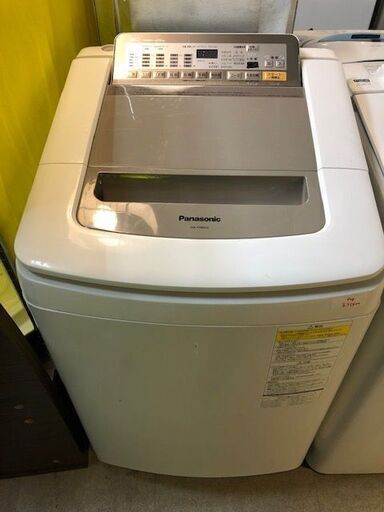 ☆中古 激安! 　Panasonic パナソニック　乾燥機付き全自動洗濯機　8.０kg 　NA-FD80H3　 KD002　￥33,800円！!