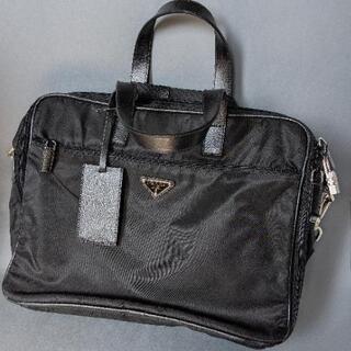 PRADA プラダ◆ブリーフケース テスート キャリーオン ショルダーバッグ 2WAY 黒◆中古