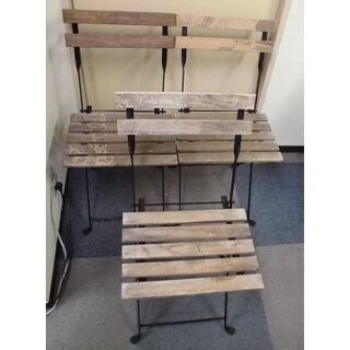 JM10311)ガーデンチェア3個セット IKEA テルノー 折...