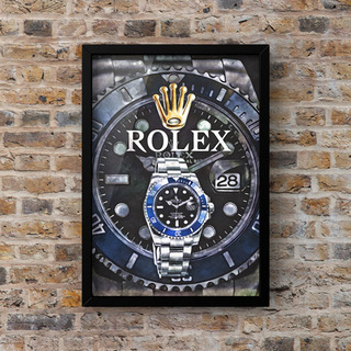 86 Rolexロレックスオマージュアートポスター(フレーム付き)