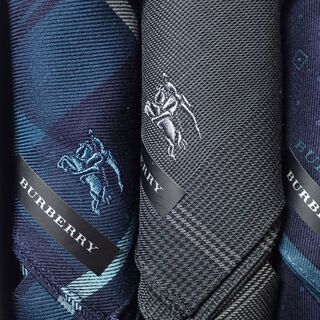 AA470 BURBERRY バーバリー ハンカチ3枚セット チェック ドットの画像