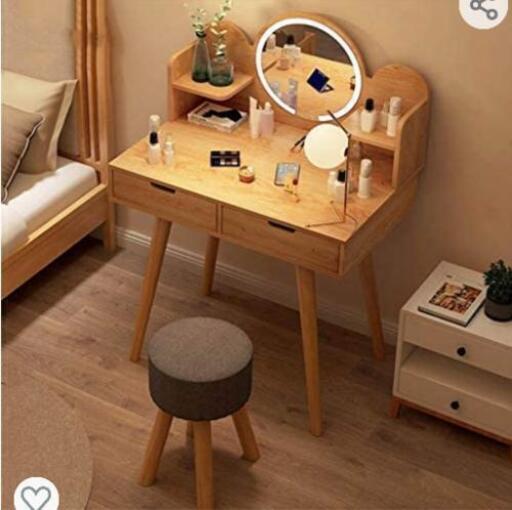 《値下げしました》スツール付きドレッサー、未使用で美品