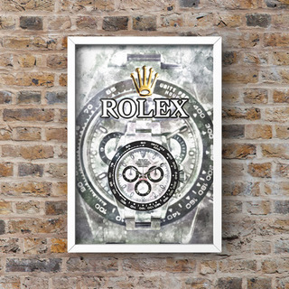90 Rolexロレックスオマージュアートポスター(フレーム付き)
