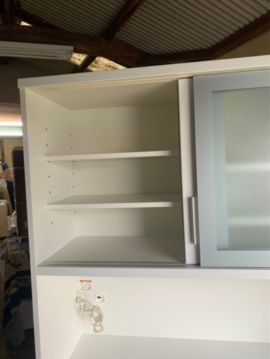 【リサイクルサービス八光　田上店　配達・設置OK】松田家具　ホワイト大型食器棚