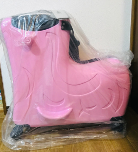 新品 未使用 子供が乗れる スーツケース M ベビーピンク 旅行 ベビーカー