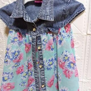 女の子　夏服90　シフォン生地の画像