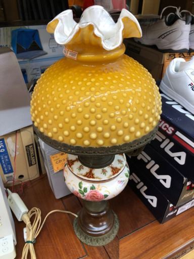 アンティークスタンドライト　ハンドペイント