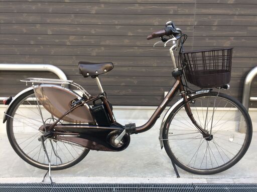 地域限定送料無料　パナソニック　ビビ　DX　新基準　子供乗せ　16AH　茶　アシスタ　ナチュラ　神戸市　電動自転車